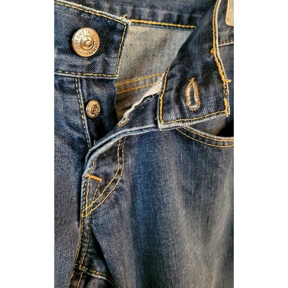 True Religion Blue 5-pocket Jeans 28 Button Fly Vintage Pockets with flaps - Picture 2 of 5